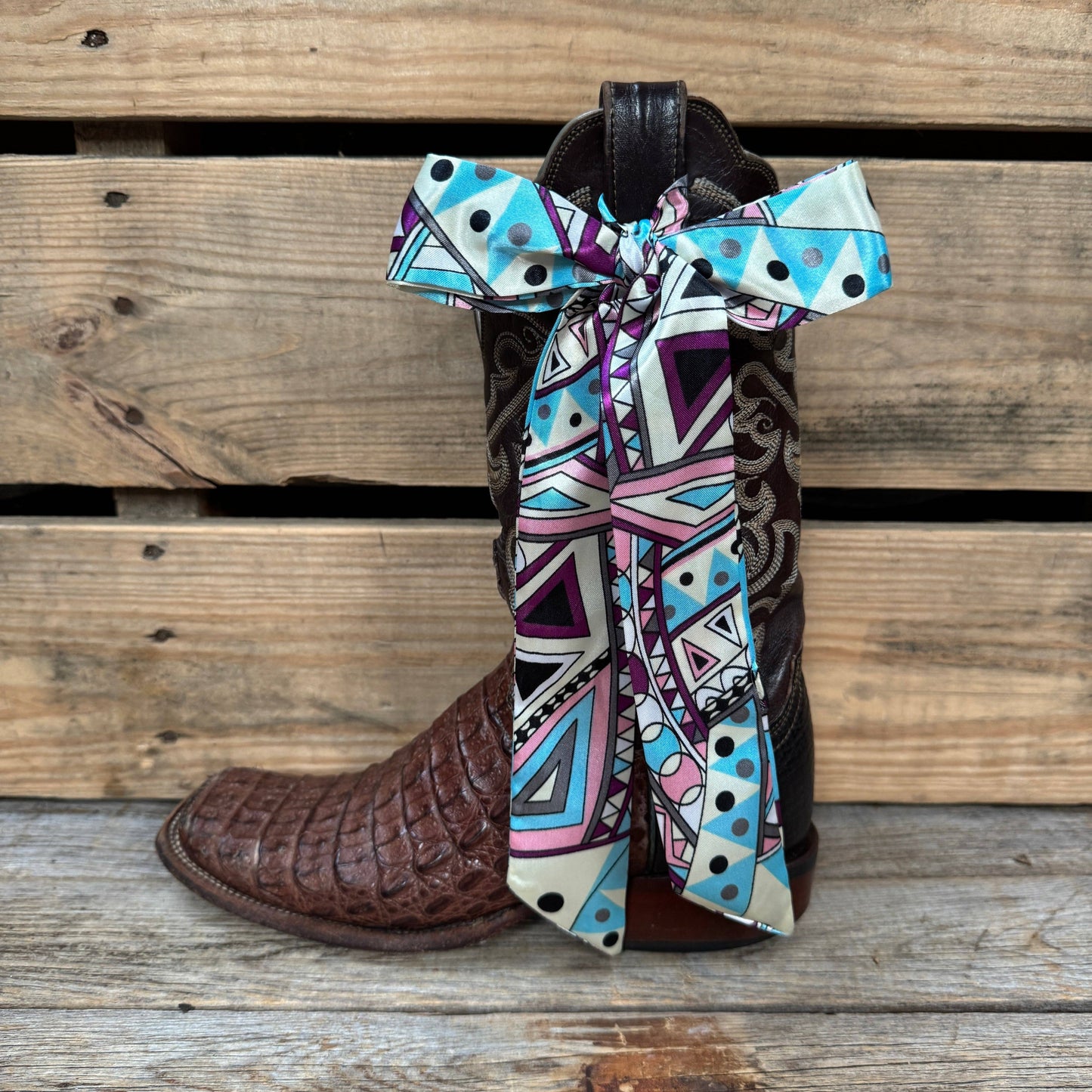 Blue and Purple Western Skinny Mini Wild Rag Scarf / Cowgirl Necktie #TW329