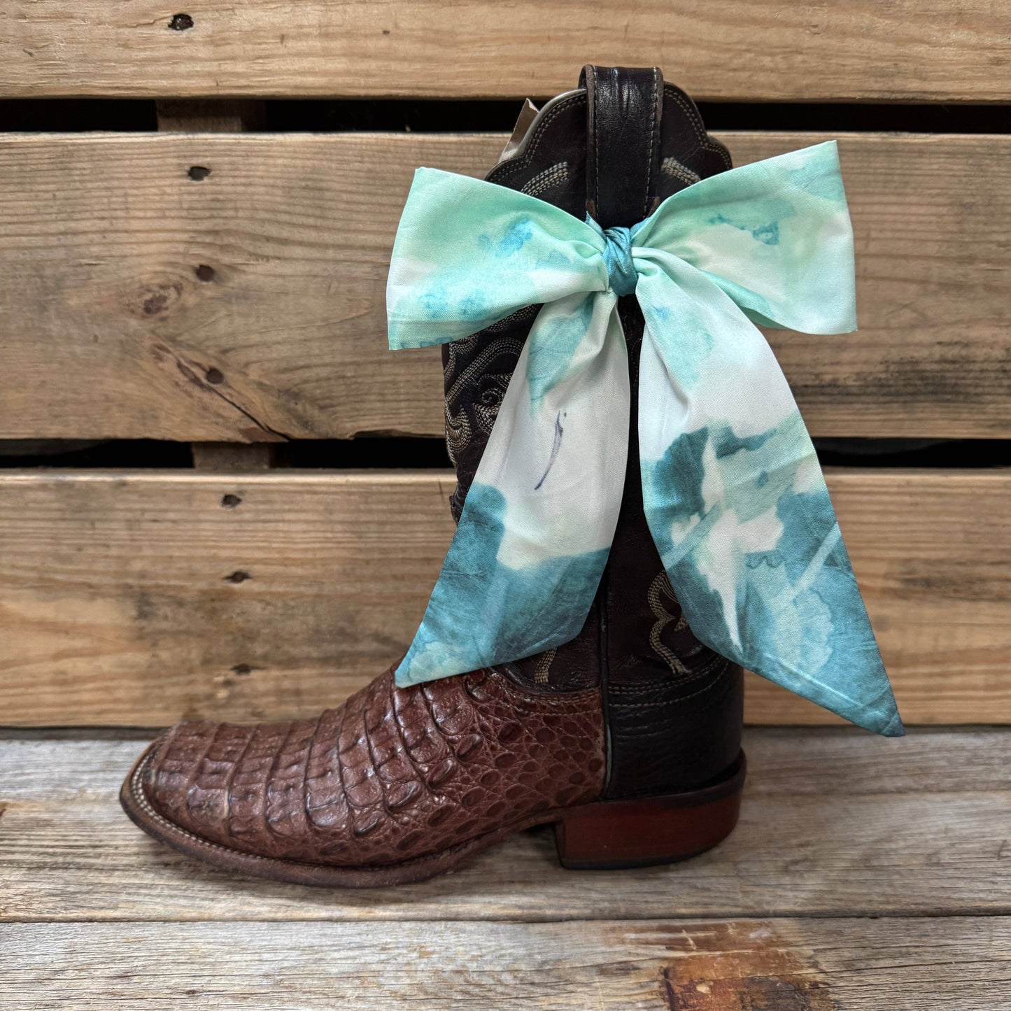 Green Western Skinny Mini Wild Rag Scarf / Cowgirl Necktie #TW135