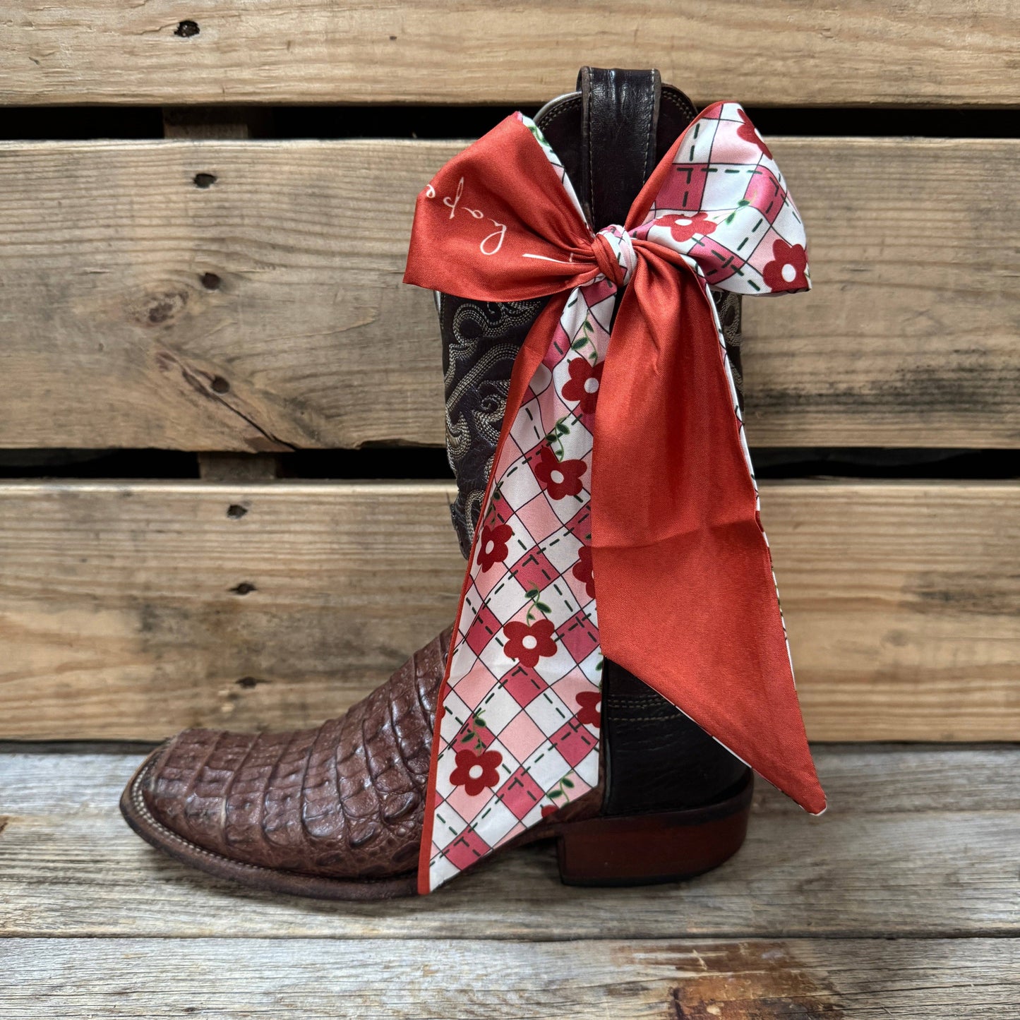 Red Western Skinny Mini Wild Rag Scarf / Cowgirl Necktie #TW143
