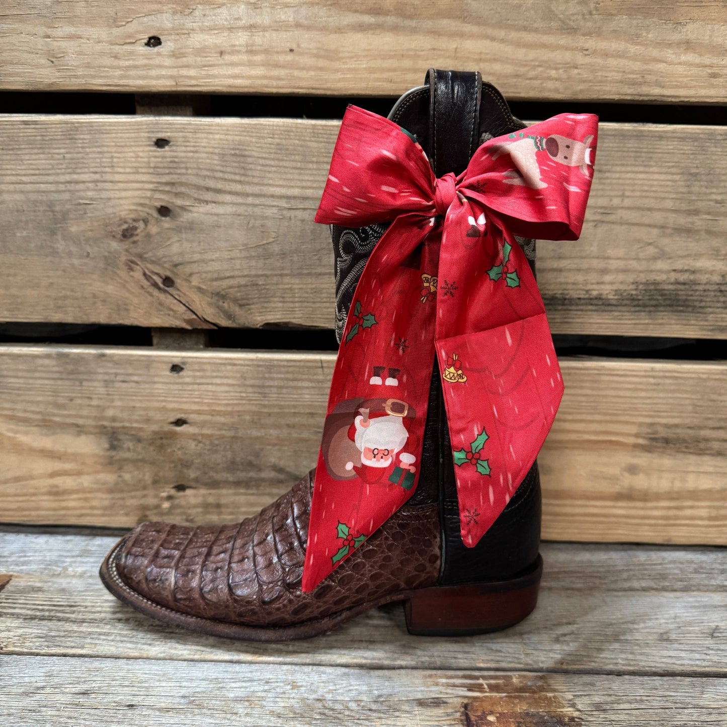 Red Holiday Western Skinny Mini Wild Rag Scarf / Cowgirl Necktie #TW147