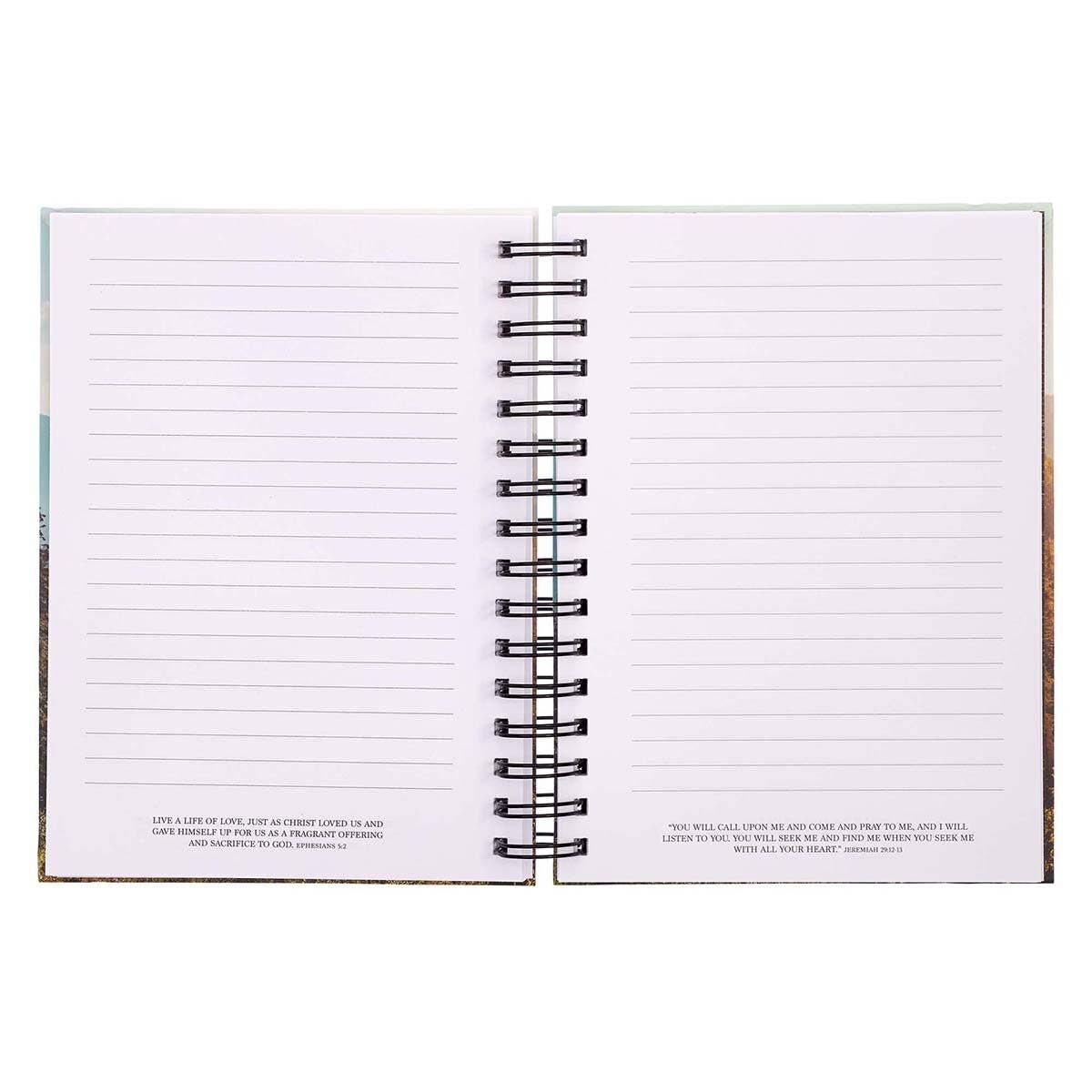 Be Strong and Courageous Large Wirebound Journal with Elasti