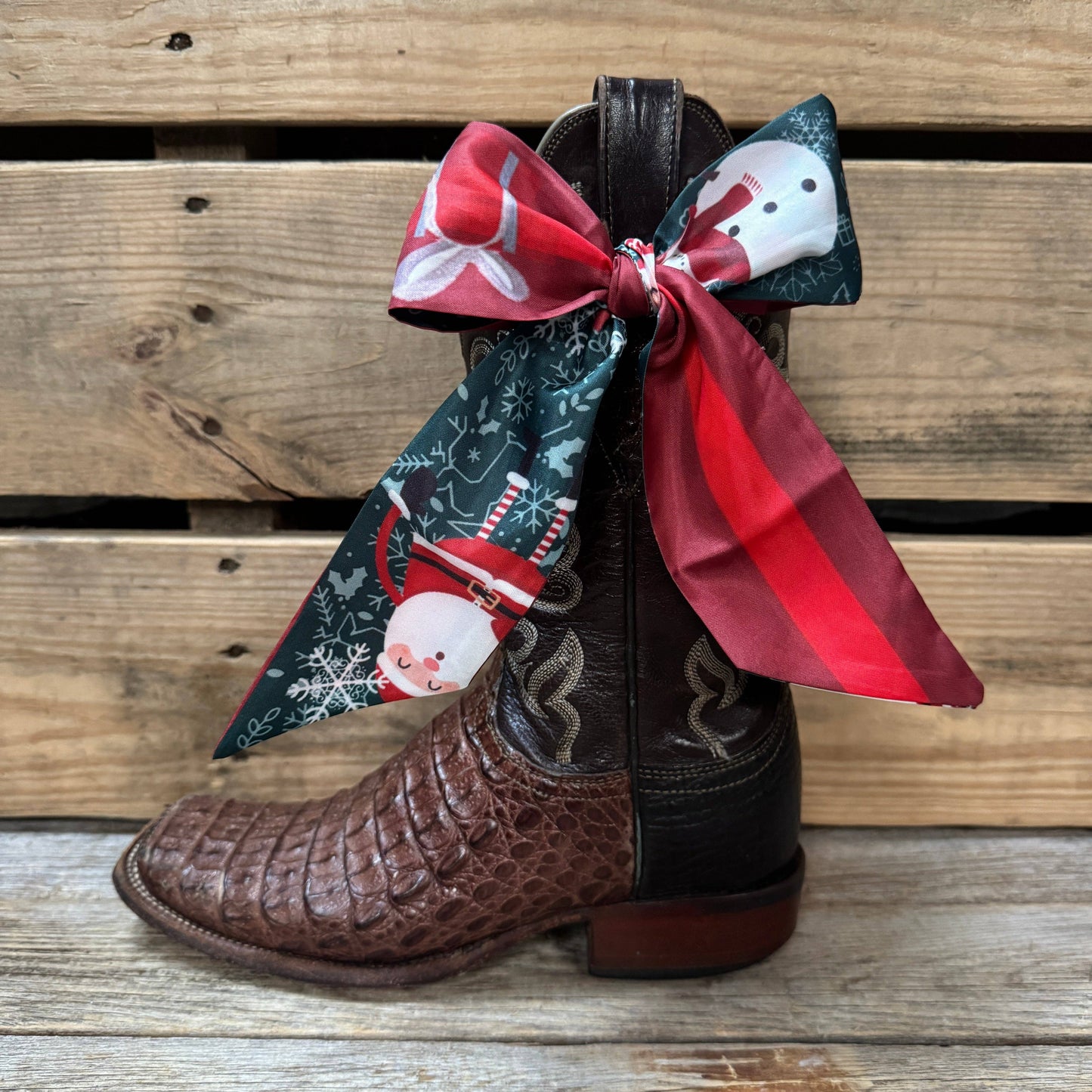 Green Holiday Western Skinny Mini Wild Rag Scarf / Cowgirl Necktie #TW148