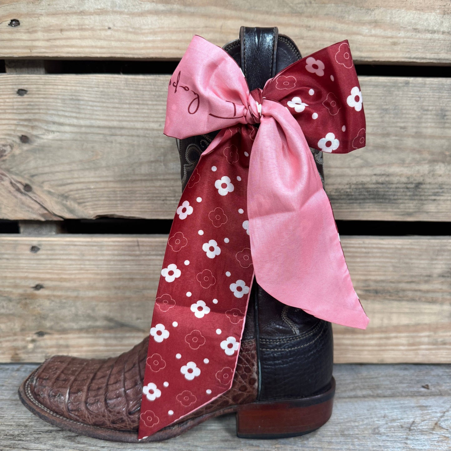Burgundy Western Skinny Mini Wild Rag Scarf / Cowgirl Necktie #TW125
