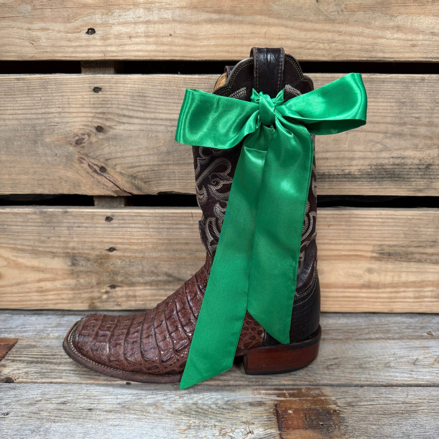 Green Western Skinny Mini Wild Rag Scarf / Cowgirl Necktie #TW310