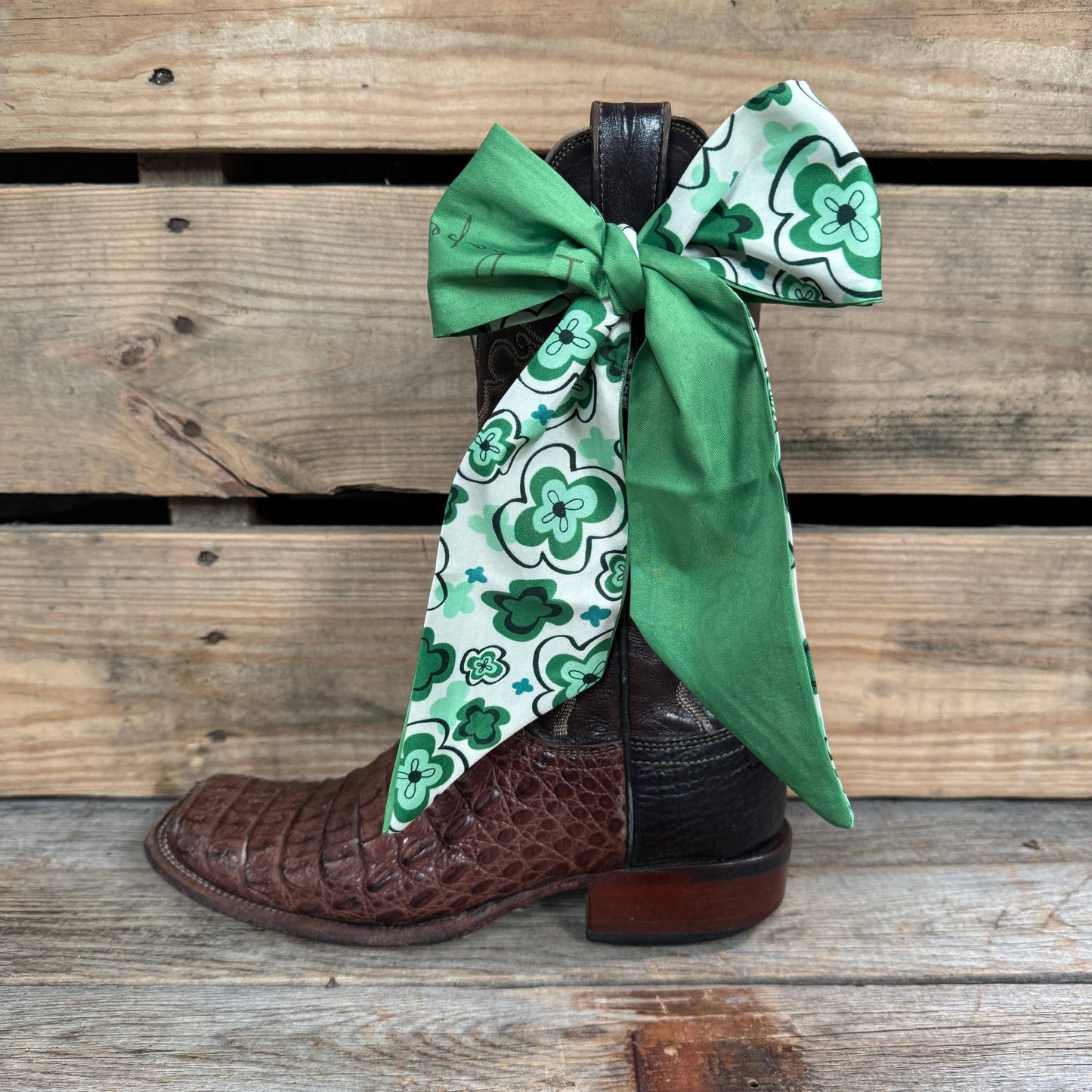 Green Western Skinny Mini Wild Rag Scarf / Cowgirl Necktie #TW115
