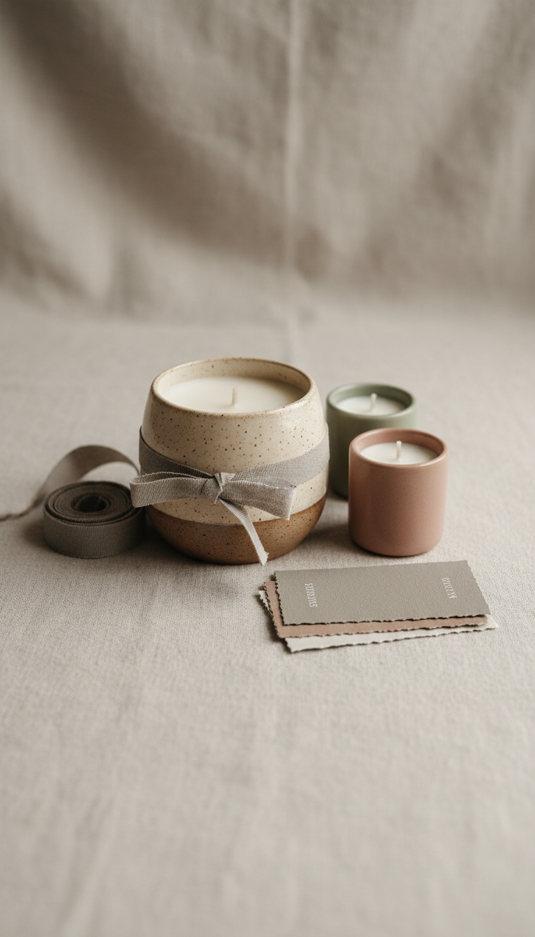 Ceramic Candle Set with Artisanal Scents
