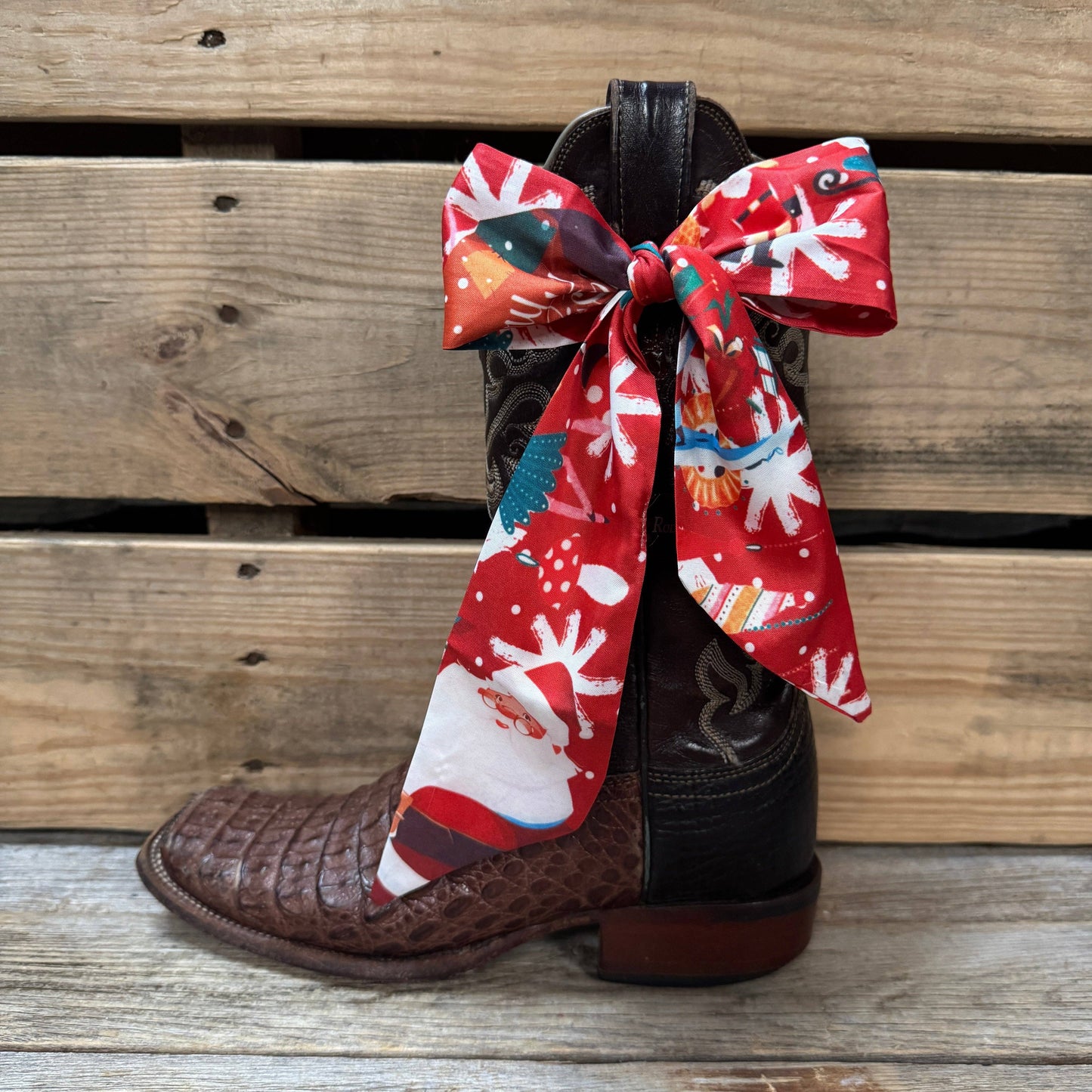 Red Holiday Western Skinny Mini Wild Rag Scarf / Cowgirl Necktie #TW150