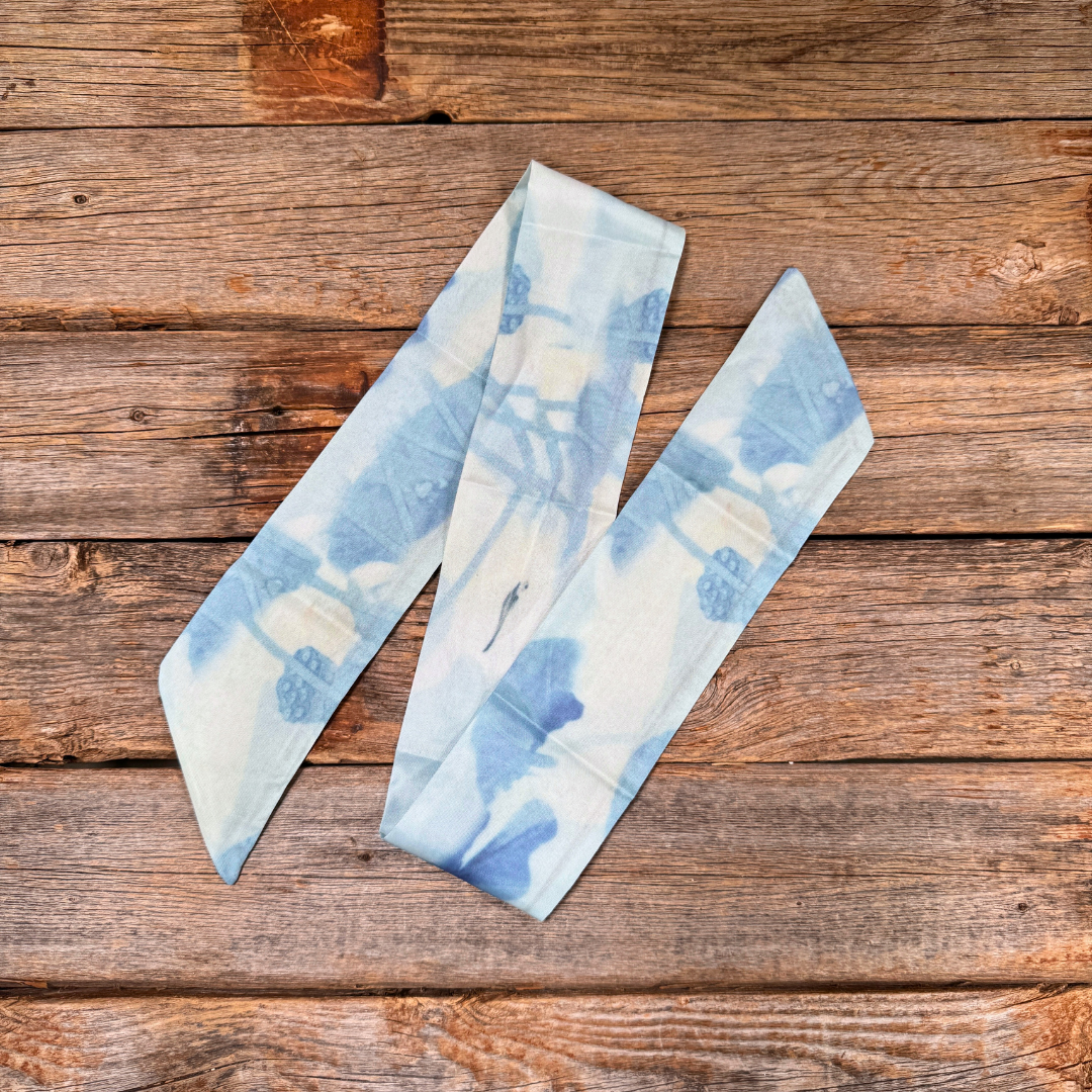 Blue Western Skinny Mini Wild Rag Scarf / Cowgirl Necktie #TW117