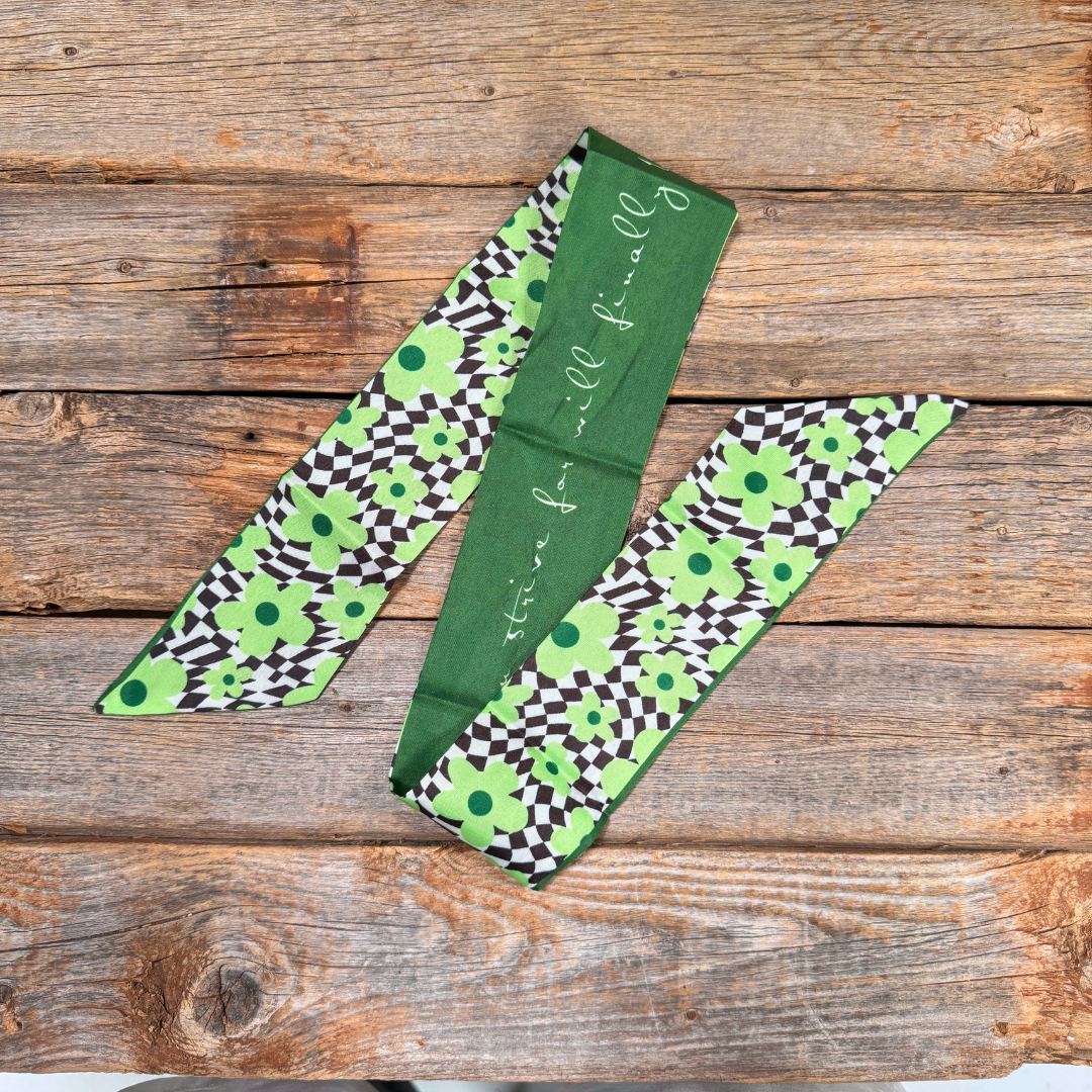 Green Western Skinny Mini Wild Rag Scarf / Cowgirl Necktie #TW131