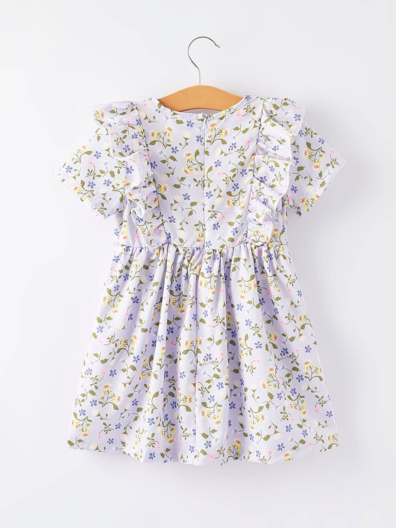 Girls Smocking Embroidered Floral Dress