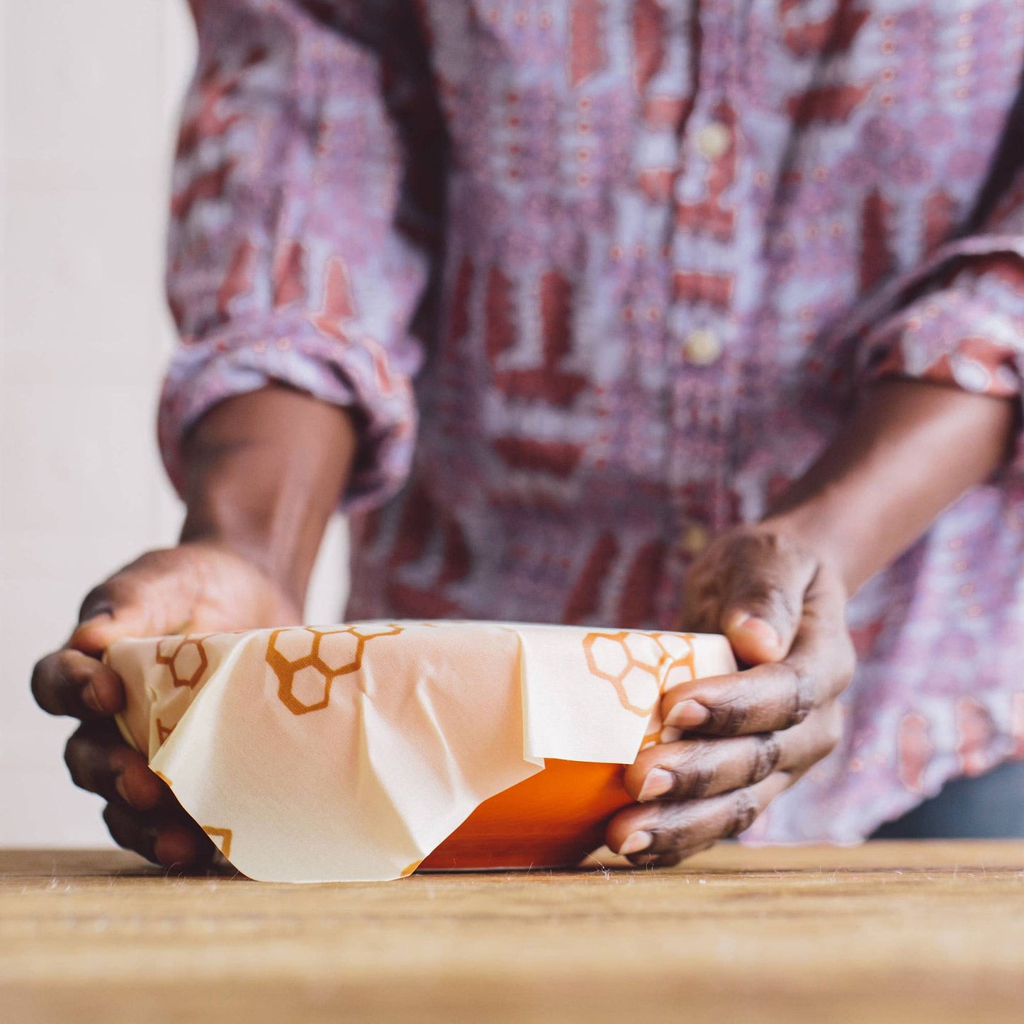 Large Wrap - Honeycomb Print