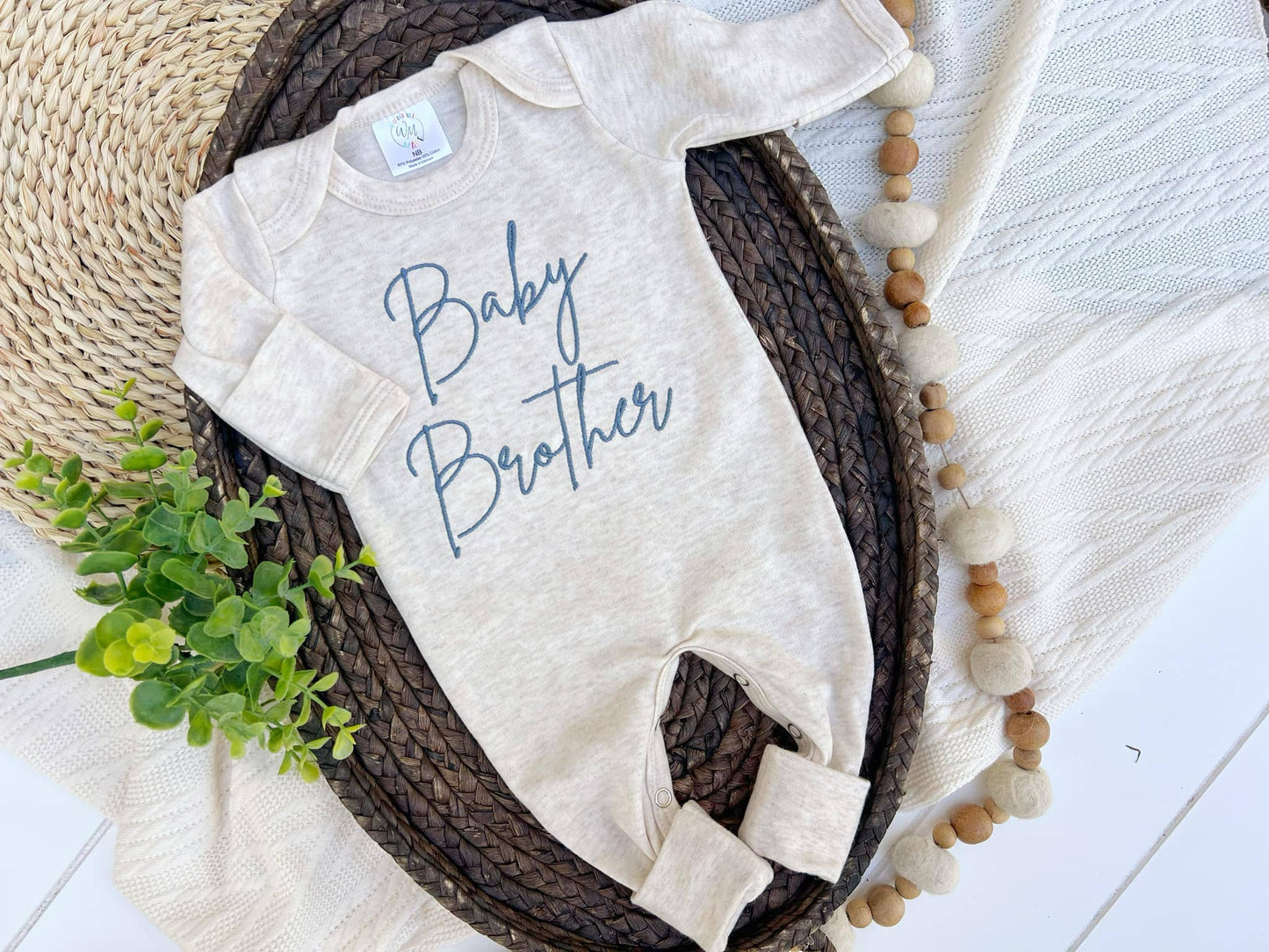 Baby Romper | Baby Brother Blue - Baby Announcement