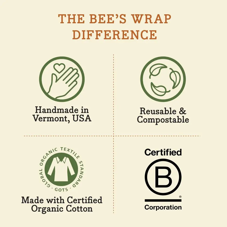 Bee's Wrap Assorted 3 Pack Reusable Beeswax Wrap -Snow Day