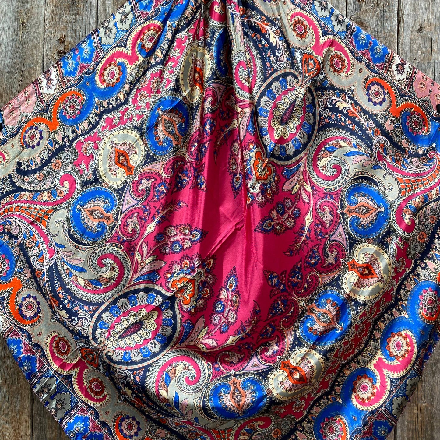 35X35"  Hot Pink Paisley Wild Rag/Scarf WR909