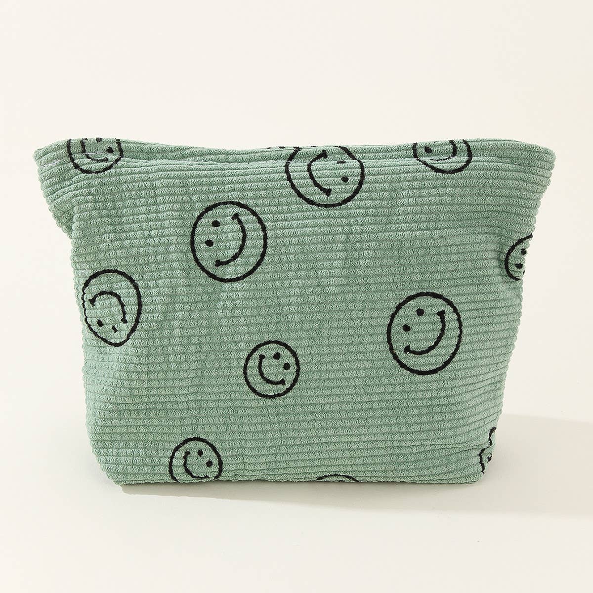 SIMPLE SMILEY FACE LARGE COSMETIC BAG_CWAB1036