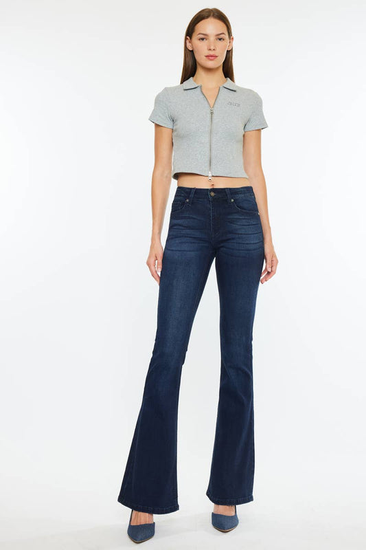 OPEN PACK MID RISE FLARE JEANS-KC6102D-OP