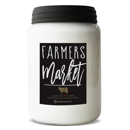 26 oz Farmhouse Jar Candle: Farmers Market
