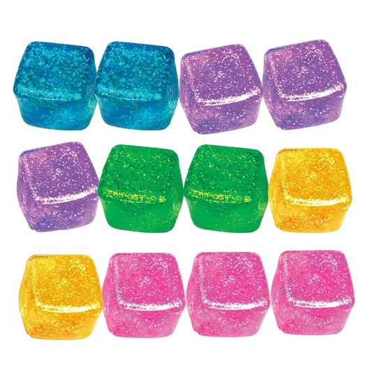 Fun Doh Squish & Squeeze Sparkle Cube Fidget Toy