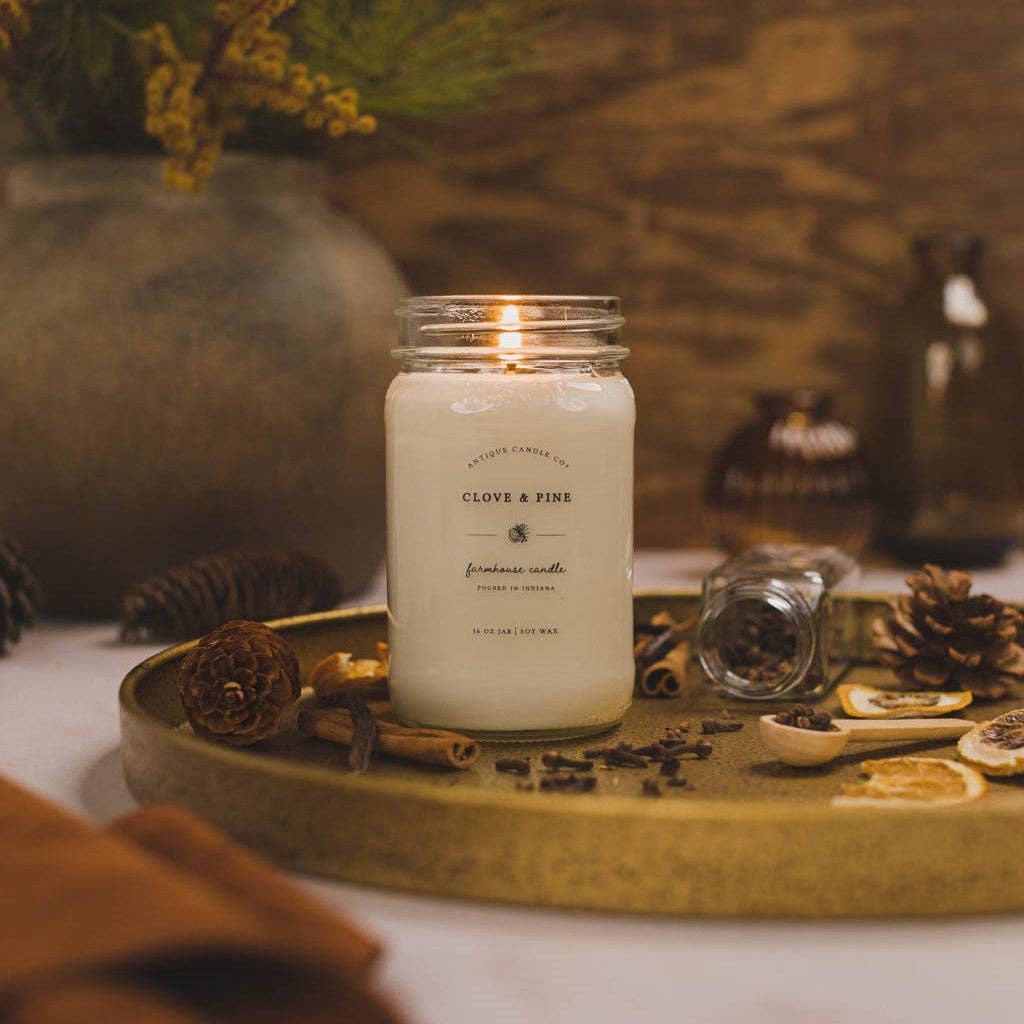 Clove & Pine - Soy Wax Mason Jar Candle