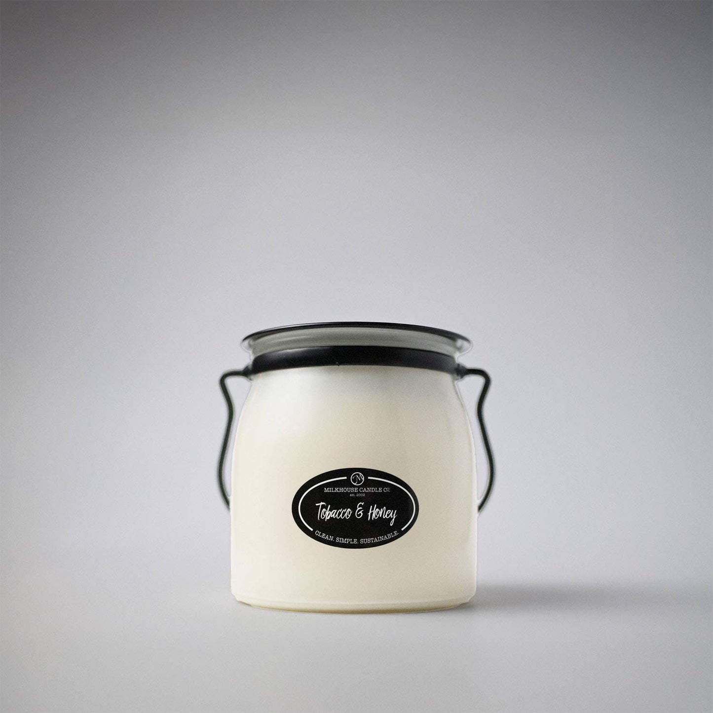 16 oz Butter Jar Candle: Tobacco & Honey