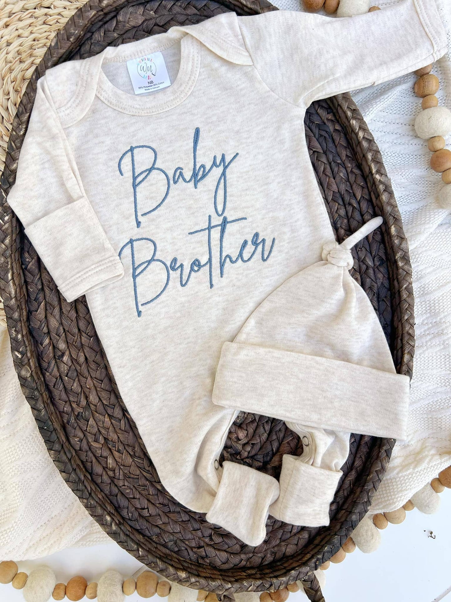 Baby Romper | Baby Brother Blue - Baby Announcement