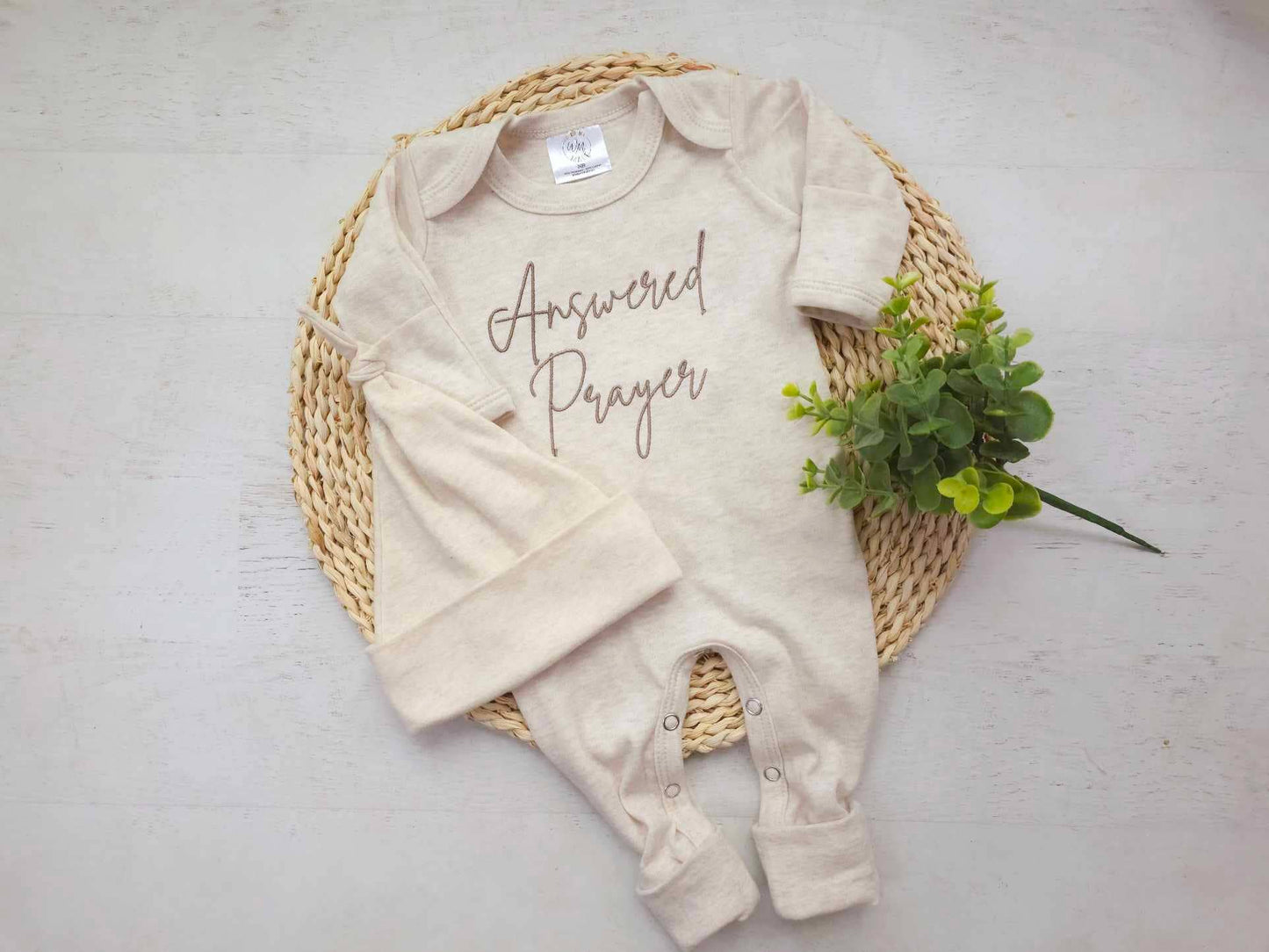 Baby Romper | Answered Prayers Oatmeal