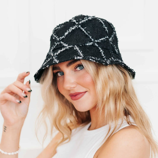 Diamond Print Bucket Hat