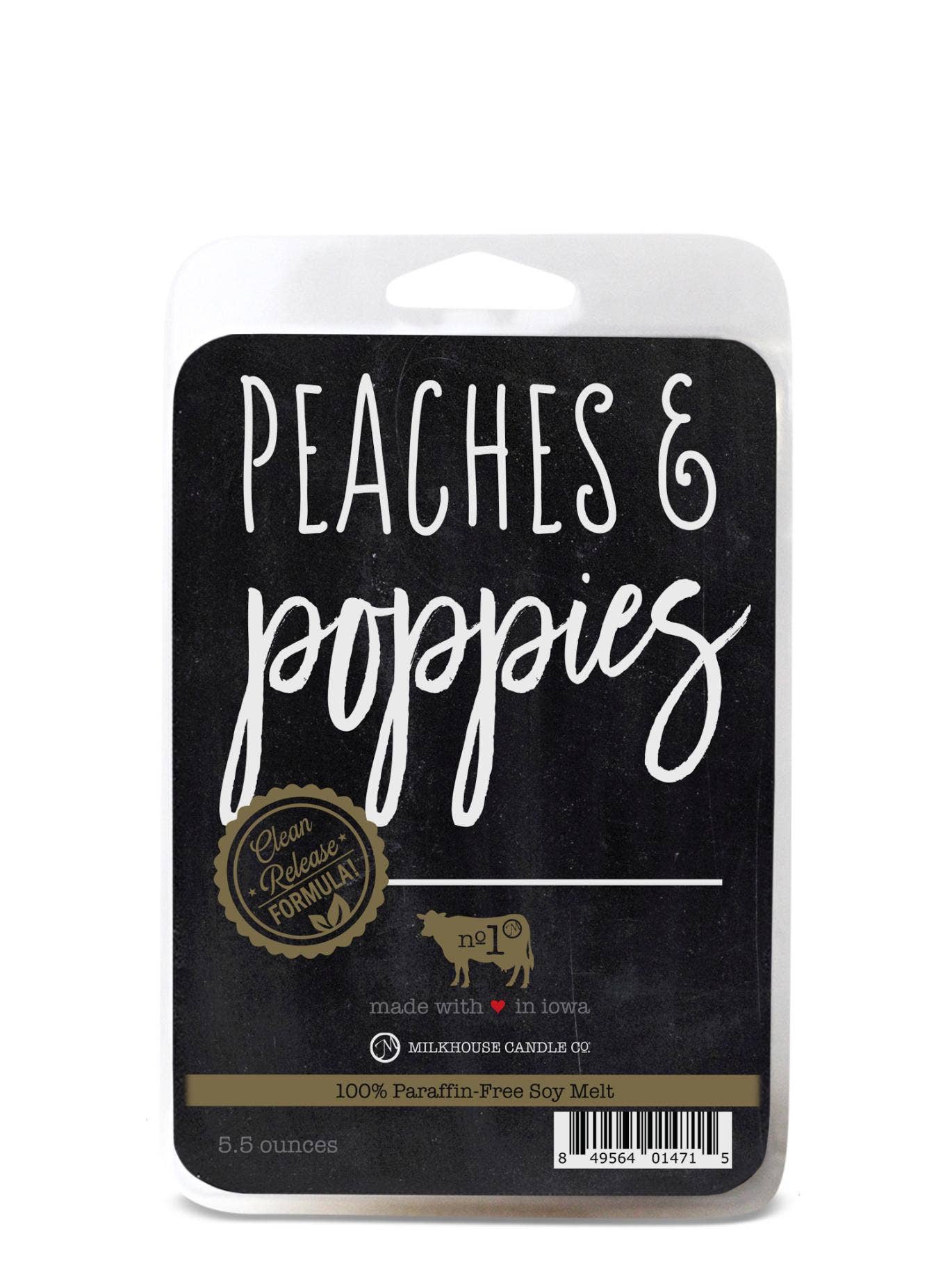 5.5 oz Wax Melts: Peaches & Poppies