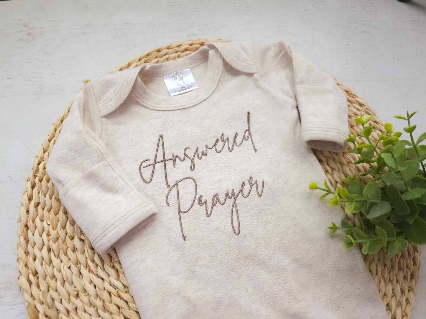 Baby Romper | Answered Prayers Oatmeal