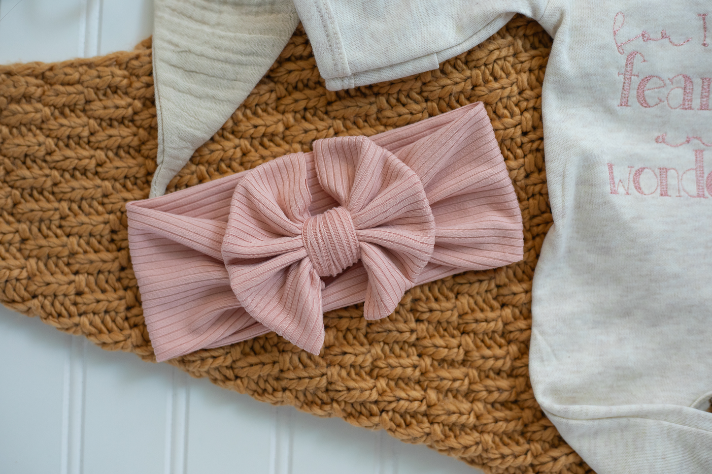 Baby Romper | Fearfully and Wonderfully Made Pink/Oatmeal