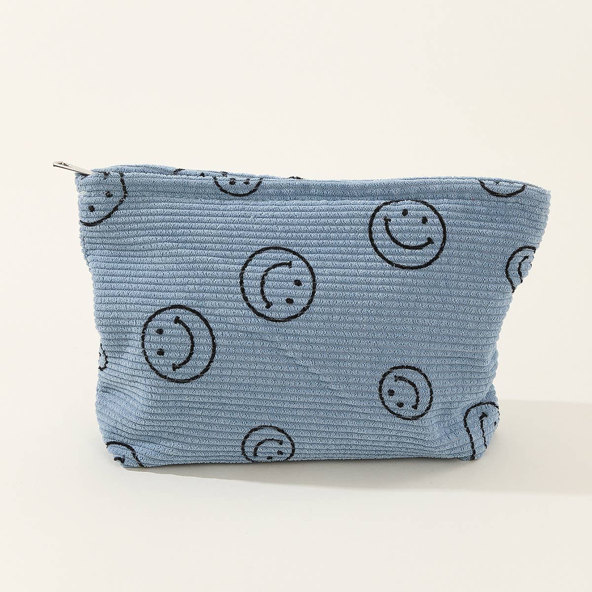 SIMPLE SMILEY FACE LARGE COSMETIC BAG_CWAB1036