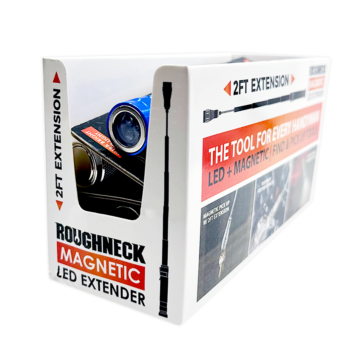 Roughneck Magnetic LED Extender 2 ft Multi Tool