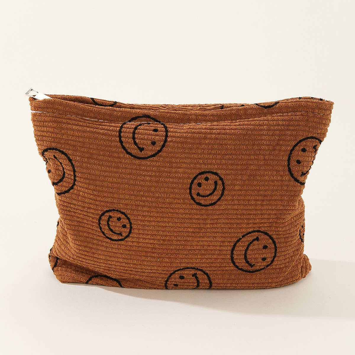 SIMPLE SMILEY FACE LARGE COSMETIC BAG_CWAB1036