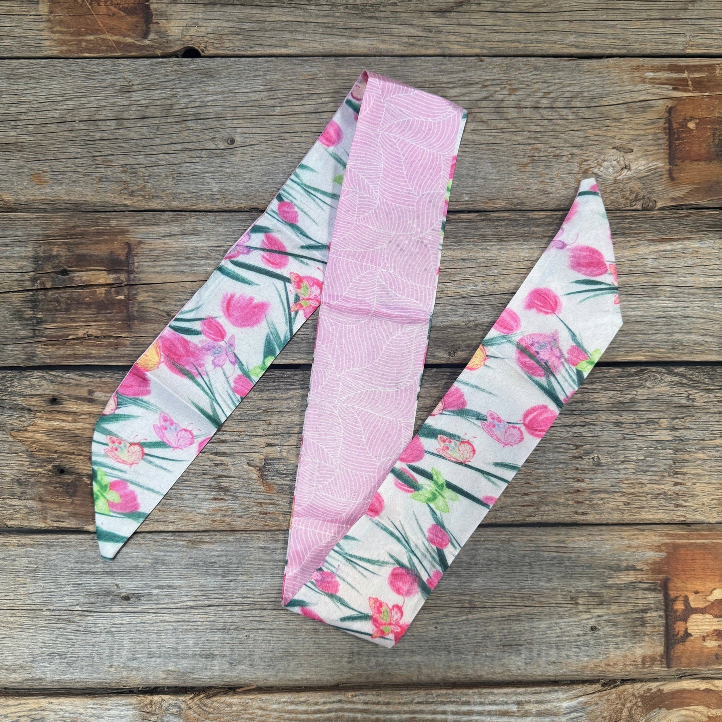 Pink Western Skinny Mini Wild Rag Scarf / Cowgirl Necktie  #TW144