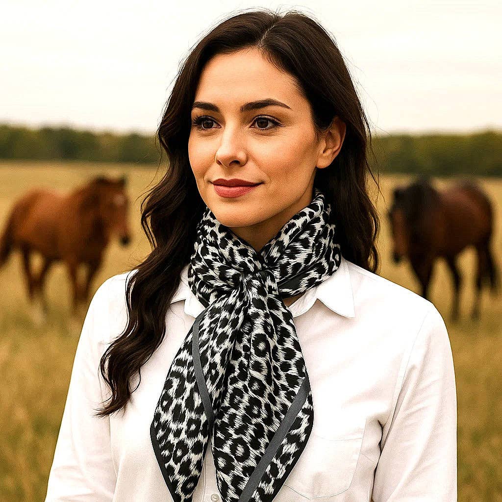 Snow Leopard Wild Rag - Western Scarf