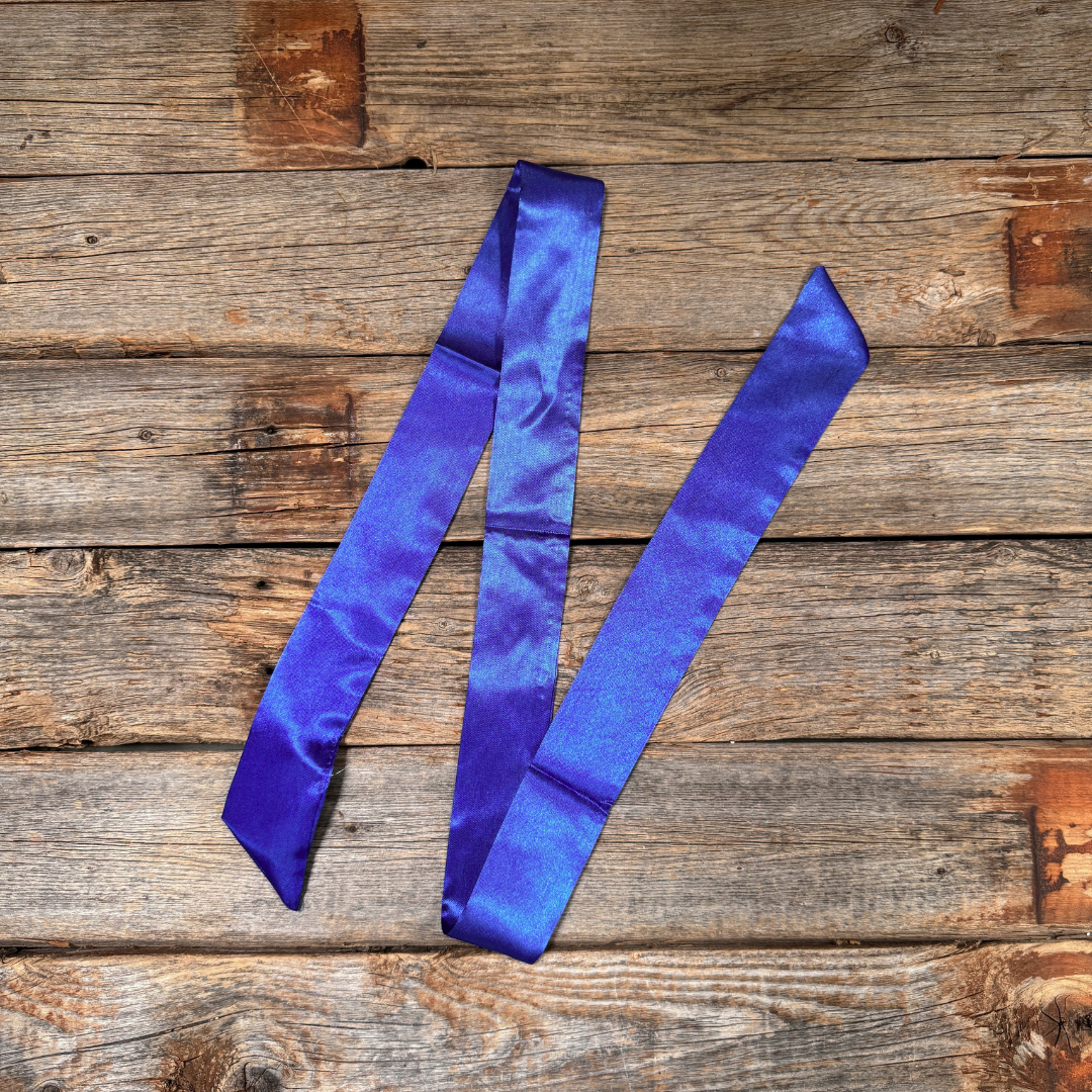 Electric Blue Western Skinny Mini Wild Rag Scarf / Cowgirl Necktie  #TW308