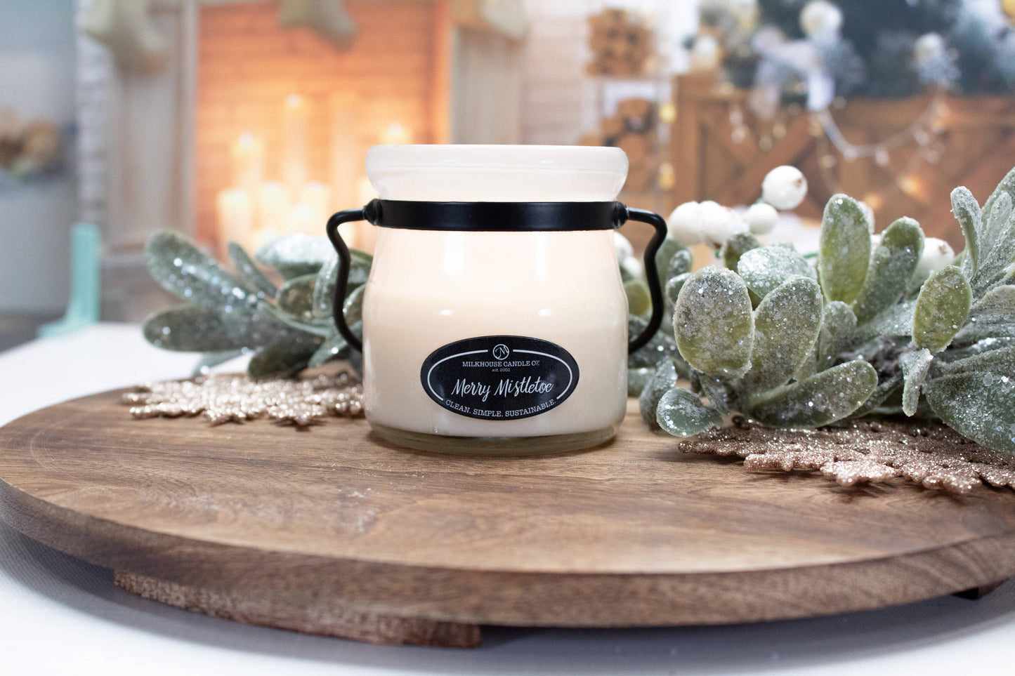 5 oz Cream Jar Candle: Merry Mistletoe