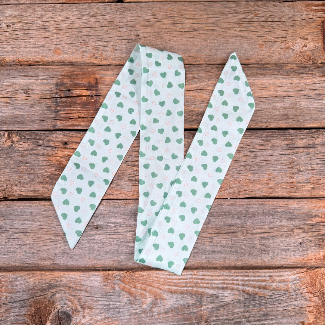 Green Western Skinny Mini Wild Rag Scarf / Cowgirl Necktie #TW128