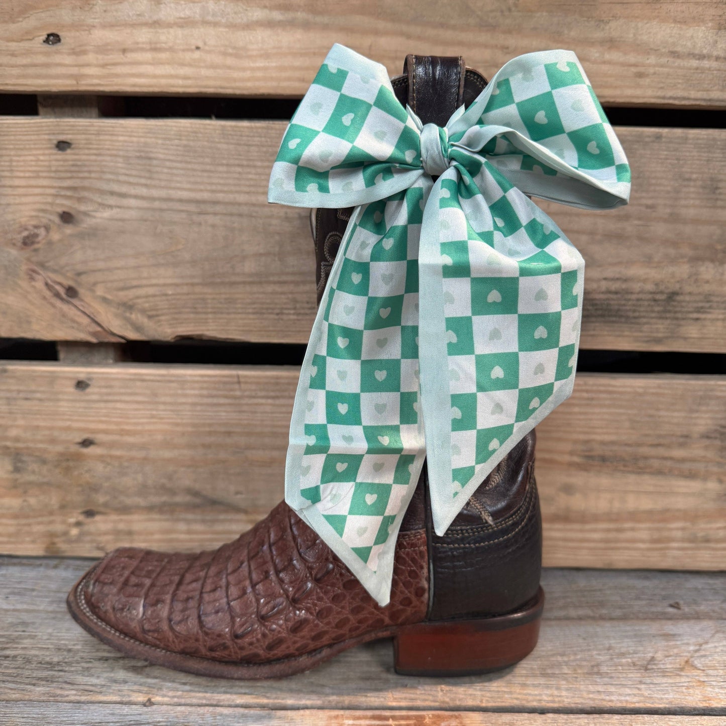 Green Western Skinny Mini Wild Rag Scarf / Cowgirl Necktie #TW109