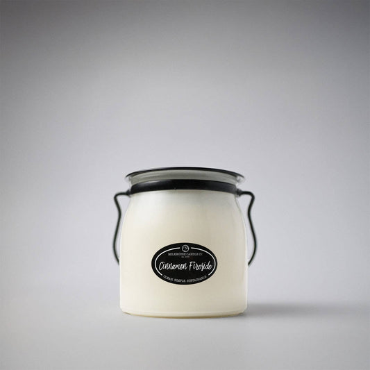 16 oz Butter Jar Candle: Cinnamon Fireside
