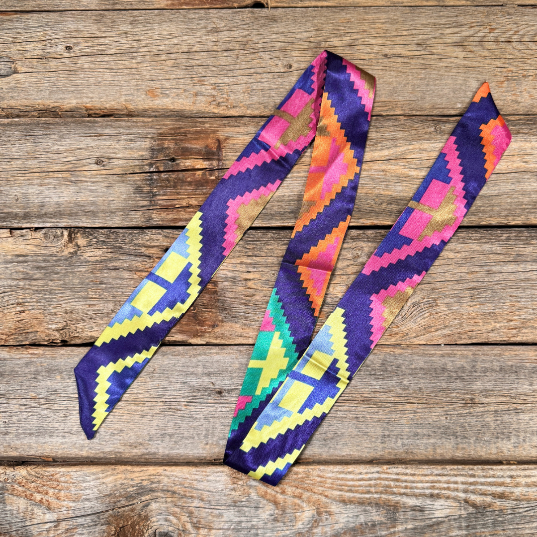 Multi Colored Western Skinny Mini Wild Rag Scarf / Cowgirl Necktie #TW313