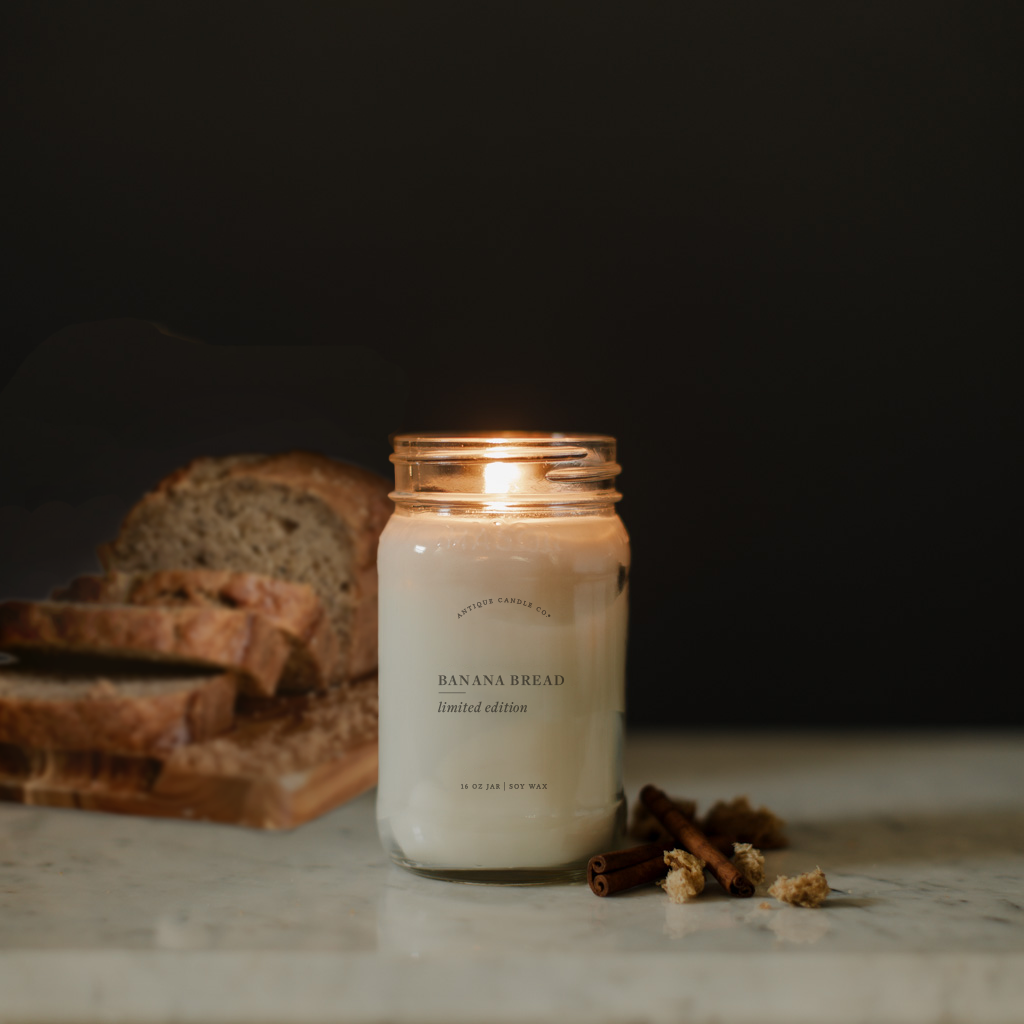 Banana Bread - Soy Wax Mason Jar Candle