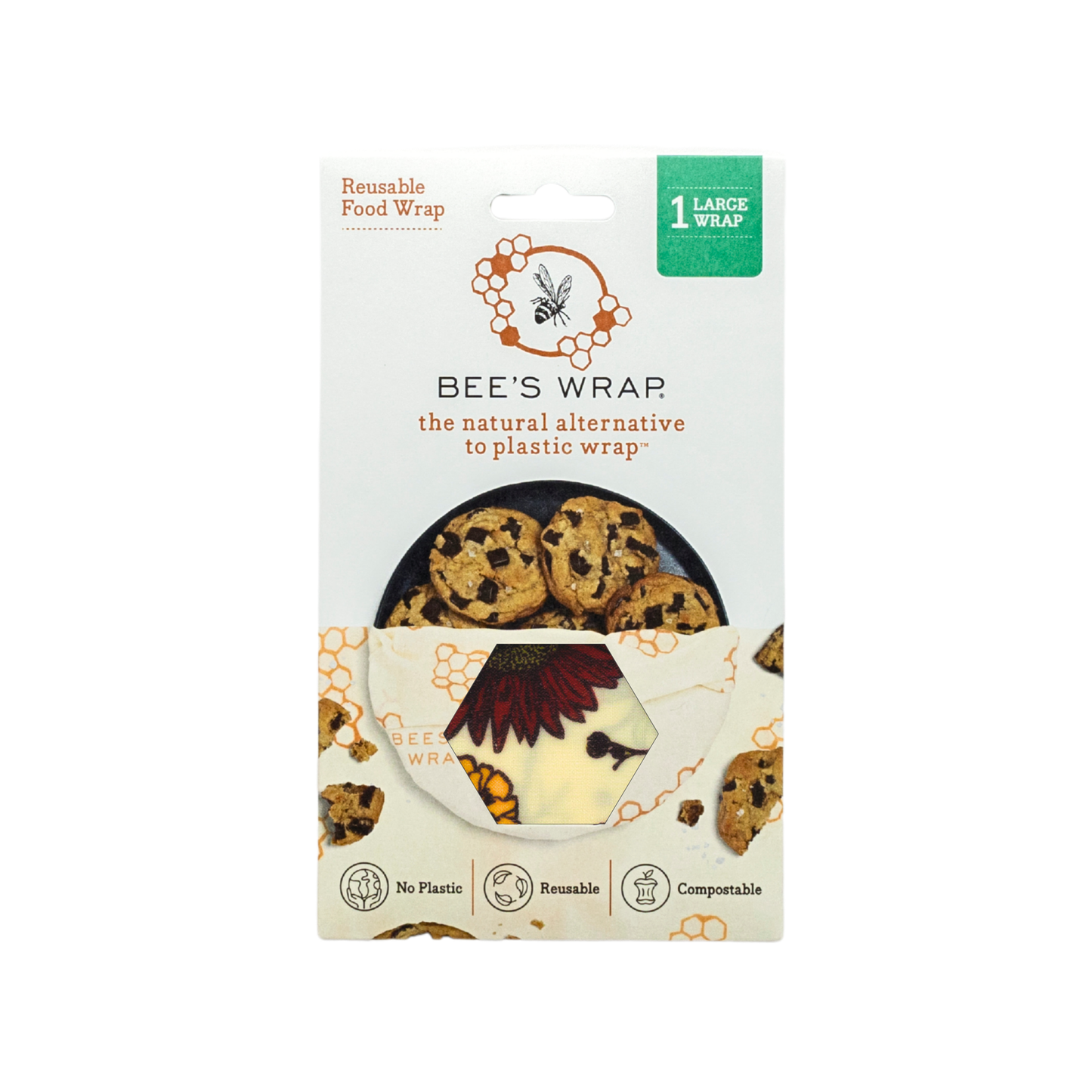 New! Single Large Wrap - Meadow Magic, Vegan wax