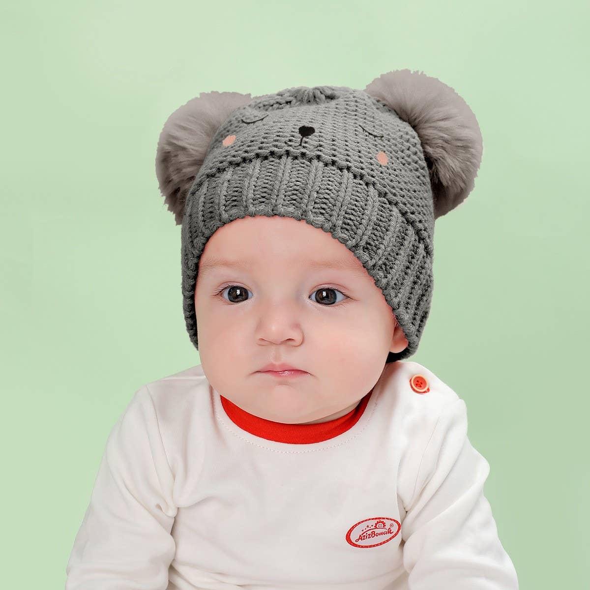 DOUBLE BALL CHILDREN'S KNITTED HAT