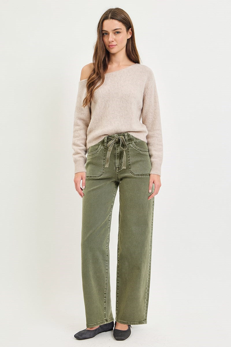 Burnt Olive Risen Baggy Pants