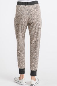 ANIMAL PRINT DRAWSTRING PANTS
