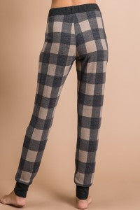 CHECKERED DRAWSTRING PANTS