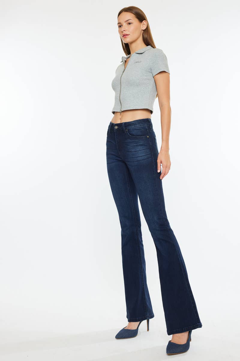 OPEN PACK MID RISE FLARE JEANS-KC6102D-OP