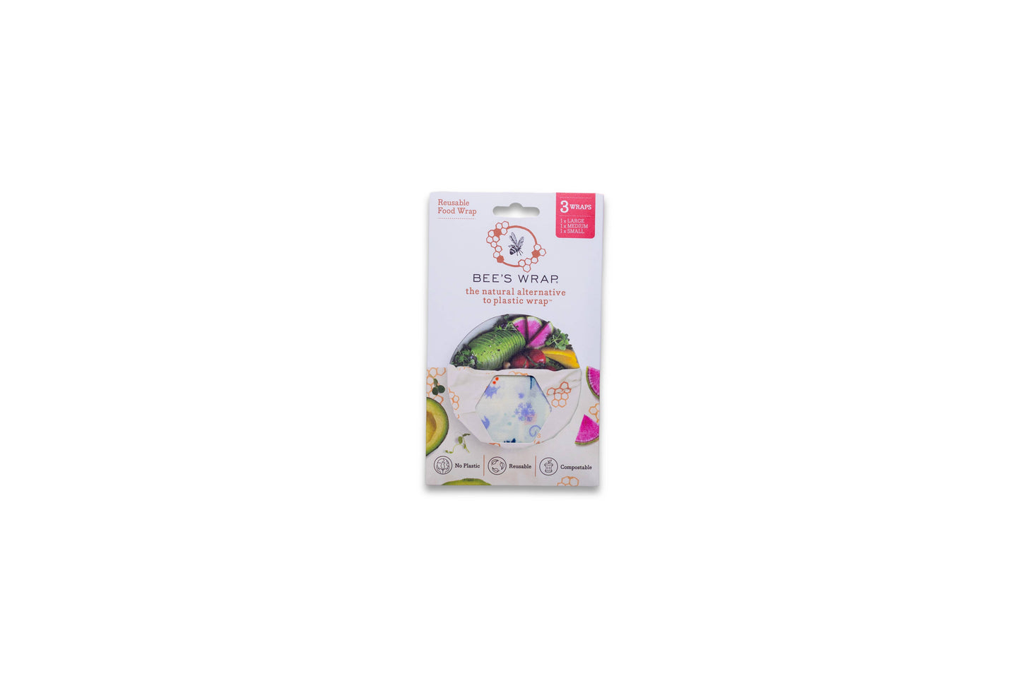 Bee's Wrap Assorted 3 Pack Reusable Beeswax Wrap -Snow Day