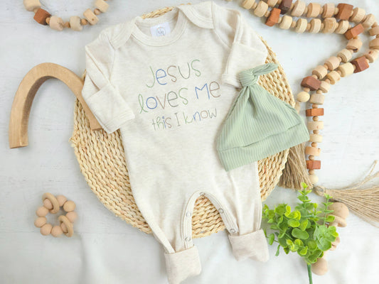 Baby Romper | Baby Boy Outfit - Jesus Loves Me